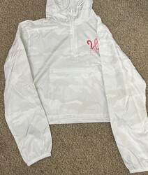 Cropped White WBCI Windbreaker